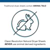 Clean Revolution Natural Fabric Softener Dryer Sheets, 80 Sheets, 160