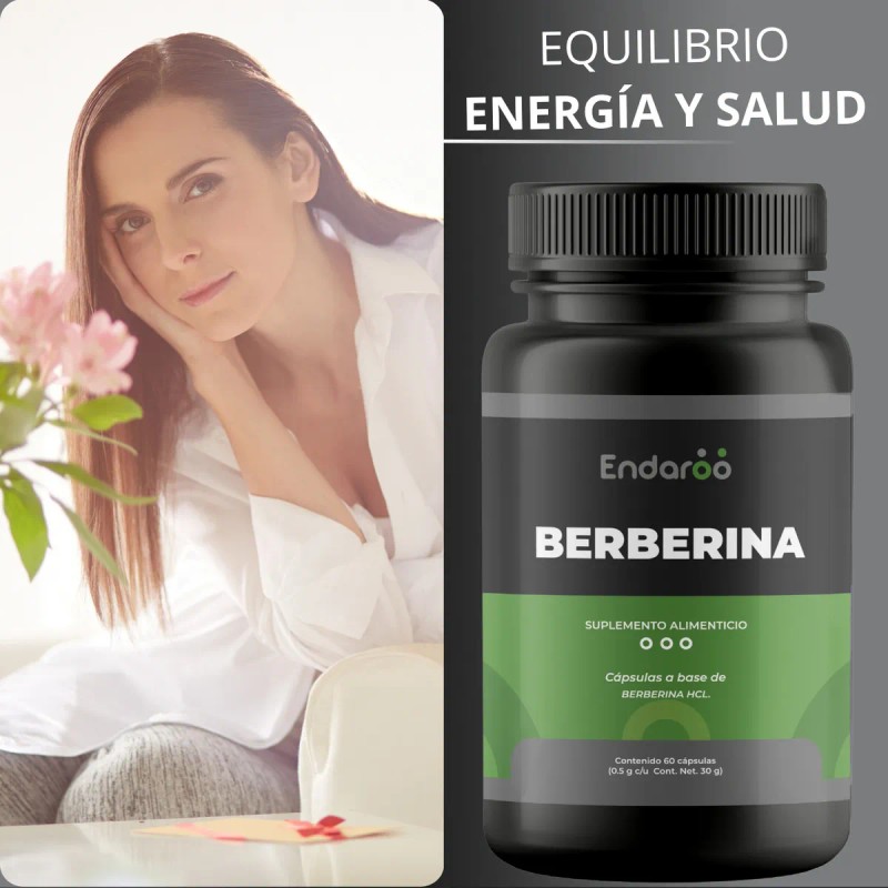 Berberina Hcl 97% | 500mg 120 Cápsulas Sabor Sin Sabor