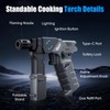 Butane Torch with Pulse Ignition, Foldable Handle, Safety Lock, LED