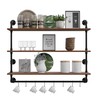 ROGMARS Industrial Pipe Shelving Bathroom Shelves with Towel bar, 48