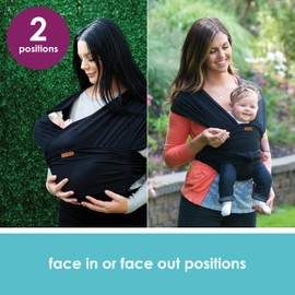 JJ Cole Agility Flex Stretch Baby Carrier – Infant Carrier to Toddler Carrier – 1 Size fits Most Parents – Women 6-20 and Men XS-2X