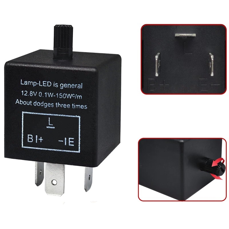Led Flasher Relay CF-13, 3 Pins Adjustable Turn Signal Relay