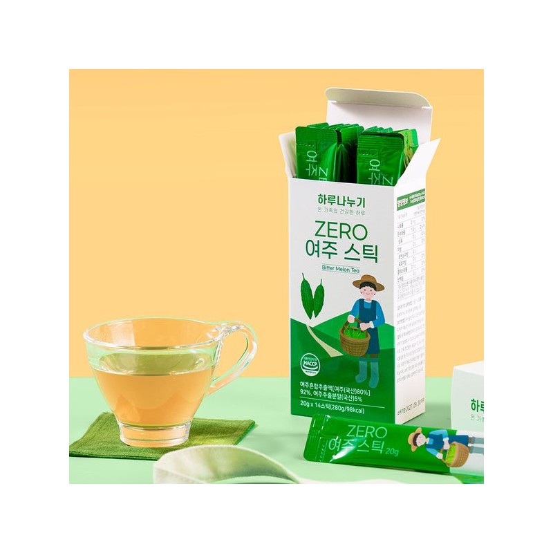 하루나누기 ZERO 여주스틱 20gX14포 Harunani Zero Bitter Gourd Stick 20g