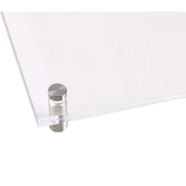 Standoff Screws for Wall Mount Acrylic Picture Frame Hardware 1/2" x 1" Aluminum Silver Finish Nails for Acrylic Glass Sign Holder 4 Pcs