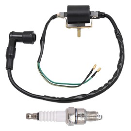 Aulavik CT70 Ignition Coil with A7TC Spark Plug for Coolster Most 4-stroke 50cc 70cc 90cc 110cc 125cc ATV Dirt Bike Go Kart Honda CT70H CT90 CM91 XR50 CRF50 Trail 90 Trail 70 Bikes 1969-1981 Trail