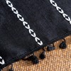 GHOJYFM Black Boho Curtain Valances 18 Inches Length - Farmhouse
