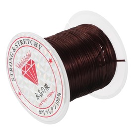 Healeved Elastic Bead Cord for Jewelry Making Stretchy String for Bracelets Necklaces Durable Elastic Thread for Beads Hair Extensions Brown