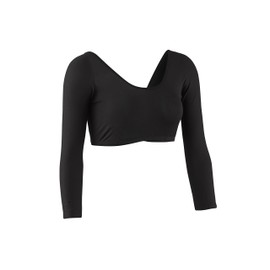 Sleevey Wonders Women's Basic 3/4 Length Slip-on Jersey Sleeves 1X Black