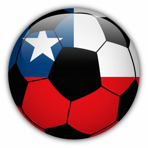 Chile Flag Soccer Ball Car Bumper Sticker Decal 5" x