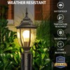 Lamomo Motion Sensor Outdoor Post Lights, Dusk to Dawn Lamp