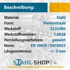 Stahl-Shop24 - Steel square steel, rolled, solid material, square profile,