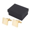1 Pair French Cufflinks Double Layer Electroplating Polished Brass Gold