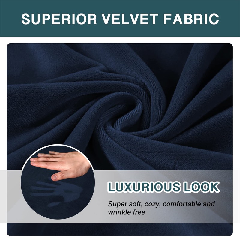 FantasDecor Velvet Chaise Lounge Cover Stretch Double Arm Chair Slipcover