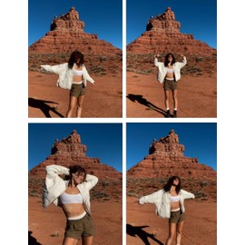 Xiaoxuemeng Womens Quilted Puffer Jacket Zip Up Lightweight Padded Coat Outwear (Khaki-XL)