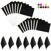 KERDA 25 Pack Solid Black Flags Small Mini Black DIY
