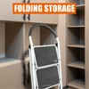 Jack Boss 3 Step Ladder, Folding Lightweight Step Stool with