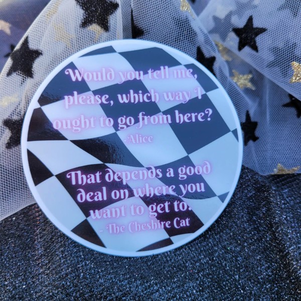 Moonlight Jade STKR026 Alice in Wonderland Vinyl Sticker -which way