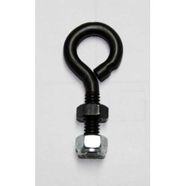 Eyebolt, 1/4-20, Black Oxide with Nuts, 2" Long, Box of 10