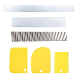 HDGSAFD Pack of 3 Tip Cutters and 3 Pieces Plastic Scraper, Stainless Steel Cutter, DIY Clay Tools, Multifunctional Cutting Tool