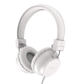 Mobility Lab RYGHT R484789 NIMA kabelgebundener Kopfhörer, klarer und tiefer Stereo-Sound, faltbar und leicht, integriertes Mikrofon, gepolsterte Ohrmuscheln, 1,2 m langes Kabel, Weiß