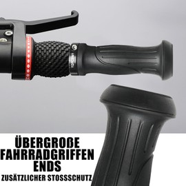 TOPCABIN Bicycle Grips Short Mini Bicycle Handlebar Grips Fit Many Standard Bikes Length 3.5 Inch 1 Pair (Aluminium Double Lock (Plus Size 90 mm))