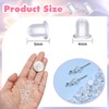 TOAOB 200 pcs Earring Backs Plastic Safety Backs Clear Rubber
