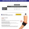 Champion Tennis Elbow Strap, Adjustable Support, Airmesh Fabric, Black, Regular