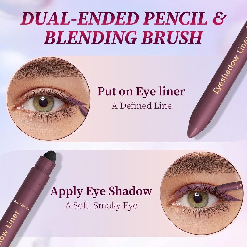 Shadow Liner 2in 1 Eyeliner Eyeshadow, Shadow Liner Duo Plum,