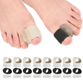OIHCAZ Toe Separator 16pcs, Toe Separators for Bunions with Breathable Elastic Band Gel Pad Fits Toe Not Easy to Fall Bunion Corrector for Hallux Valgus Correction Toe Spacers for Women Men