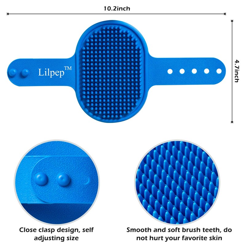 Dog Grooming Brush, Lilpep Pet Shampoo Bath Brush Soothing Massage