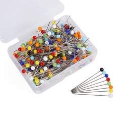 250 Pcs 1.5 Inch Multi-Color Sewing Pins Ball Glass Head Pins Straight Quilting Pins for Dressmaker, Jewelry DIY Decoration, Craft and Sewing Project