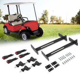 G-PLUS Universal 42" Retractable Golf Cart Seat Belts Kit with Bracket Set of 4 Fit for Golf Carts Yamaha EZGO TXT RXV Drive DS Club Car
