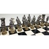 Mediaeval Times Crusades Gold and Silver Armoured Warrior Knight Chess