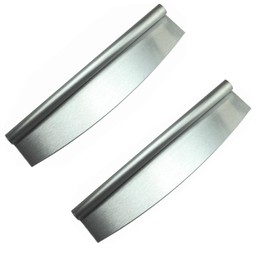 Huji 14" Pizza Cutter Rocker Style Heavy Duty Knife Blade Non-Stick Sharp Stainless Steel Dishwasher Safe (2 Pack)