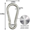 GRANDBUY 4 Inch Large Spring Snap Hook Carabiner, 304 Stainless
