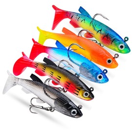 SSyang Bait, 5 Piece Artificial Bait, Bait Set, Fishing Lure, Bait, Trout, 4.9 cm, Fishing Lure with Triple Hook, Trout Fishing Spinner Fishing Lure Set, for Freshwater Saltwater Fishing (Multiple