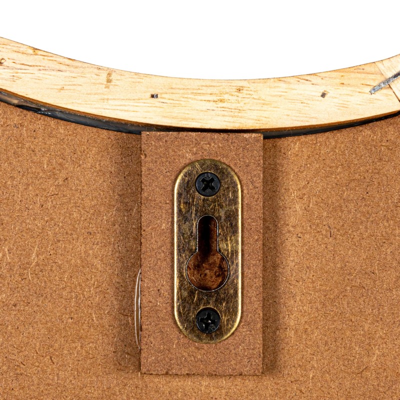 Creative Co-Op Wavy Rectangular Mirror with Scalloped Wooden Frame