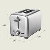 bella Stainless Steel 2 Slice Toaster with Extra Wide Slots