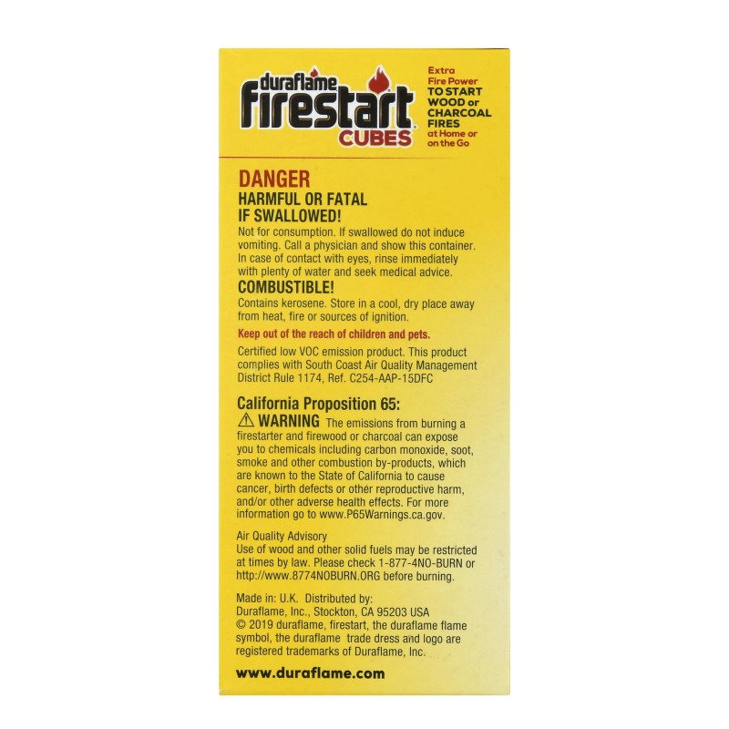 Duraflame Firestart Cubes 18-Ct Fire Starters for Wood or Charcoal