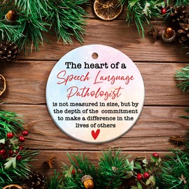 MEDROC SLP Christmas Ornament 2024 - Speech Therapy Appreciation Gifts for Women Men, Thank You Gift for Language Therapist Pathologist Holiday Home Décor