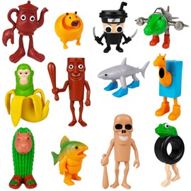 Tung Tung Tung Sahur Figures, Set of 12 Italian Brain Red Figures, BRR Patapim, Trallalero Trallala Figure for Brain Red Fans