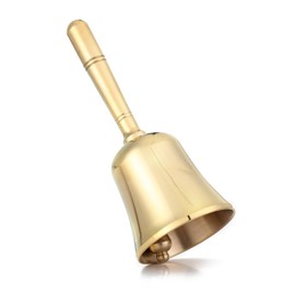 Homelavie Super Loud Solid Brass Small Hand Call Bell for Ringing at Wedding, Hand Bells for Seniors Bedside, Teacher Classroom Bell, Dinner Bell, Tibetan Bells, Meditation Bell (Medium)