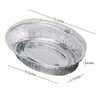 Aluminium Foil Oval Baking Tray with Paper Lid [200Pcs] Silver