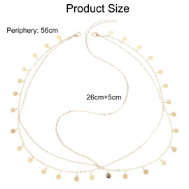 JOOTUEPO Gold Goddess Head Chain, Sequins Boho Tassel Hair Chain, Fortune Telling Headpiece, Gold Cleopatra Headpiece, Boho Headband, Festival Costume Hair Accessories for Women and Girls