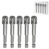 Uenhoy 10 Pack 3/8" Impact Adapter Set, Silver Square Socket