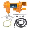 WEONEFIT 12V 15 GPM Yellow Fuel Transfer Pump with Discharge