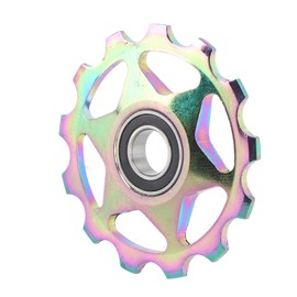 Aatraay 2Pcs Bike Derailleur Pulley Aluminium Alloy Rear Bearing Roller Wheel Component for Road Bike 13T