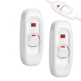 Intermediate Switch, AC250V/10A, Lighting Fixture, Appliances, DIY Wiring, Compatible with 2 and 3 Cores, LED Indicator Included (2 Pieces)