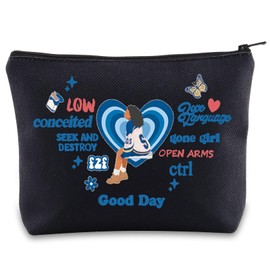 BWWKTOP Song Album Cosmetic Makeup Bag Album Concert Fans Gift Song Musical Makeup Zipper Pouch Bag Song Merchandise (GoodDay-BL)