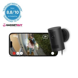 New Ring Outdoor Camera Plus Plug-in | DIY Outdoor Security Camera | Wide-Angle 2K Video with Ring Vision, 24/7 Recording (plan required) | alternative to CCTV I 30-day free trial of Ring Home Plan